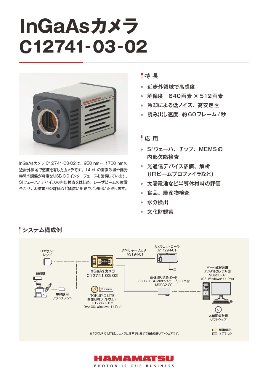 InGaAsカメラ C12741-03-02