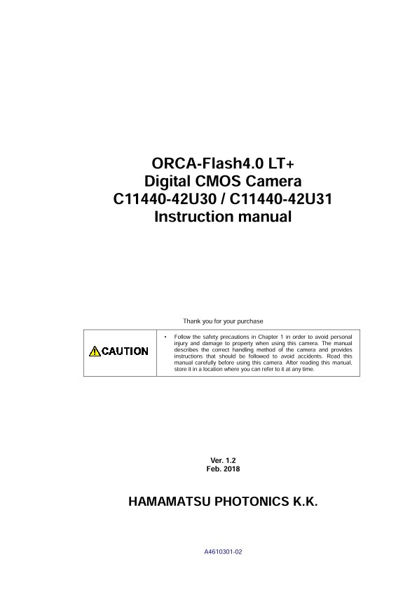 C11440-42U30/C11440-42U31Instruction manual