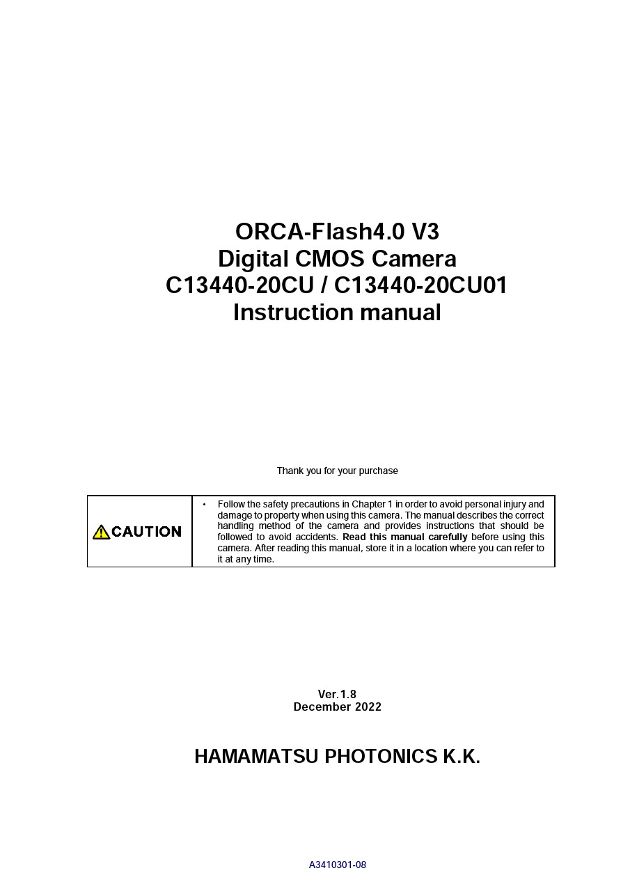 C13440-20CU,-20CU01 Instruction manual