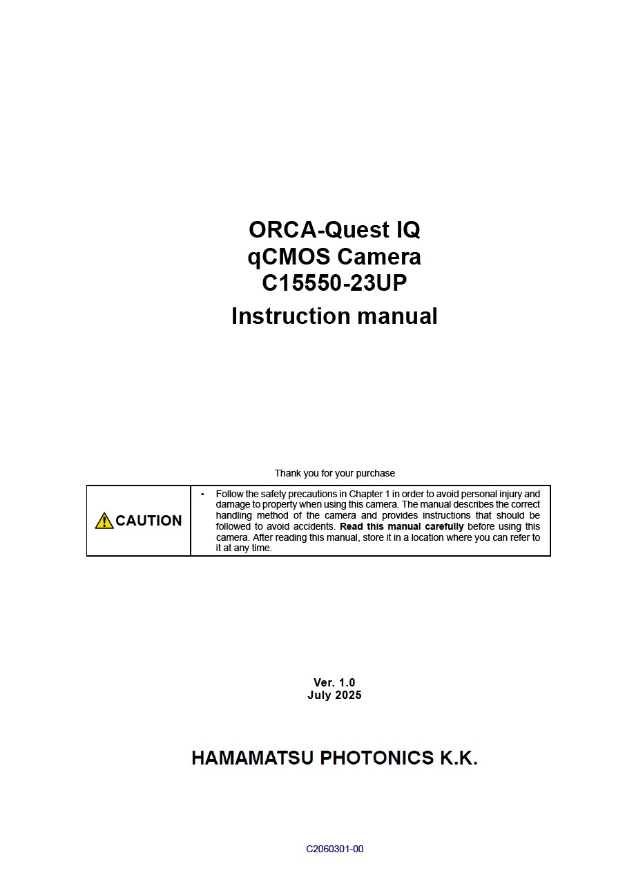 ORCA-QuestIQ Instruction Manual C15550-23UP