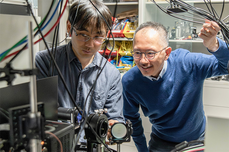 Prof. Yamamoto on right and Dr. Kobayashi on left