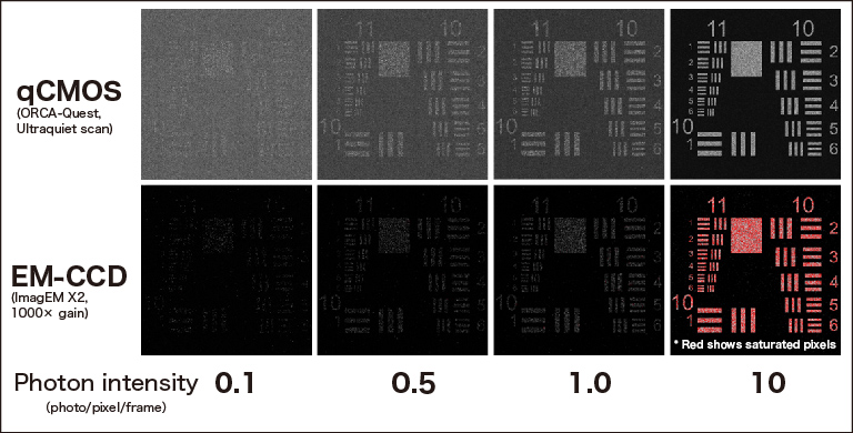 Simulation result of test chart sample in low light region