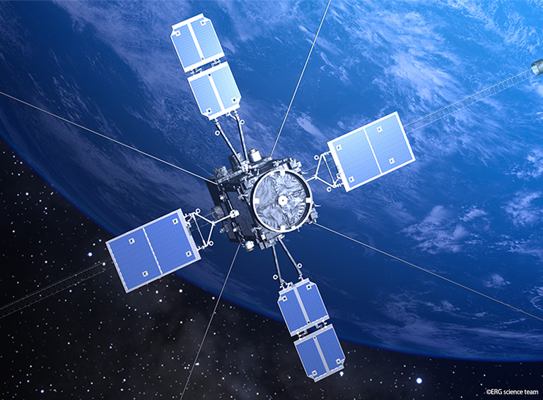 ジオスペース探査衛星「あらせ」（ERG）イメージ図