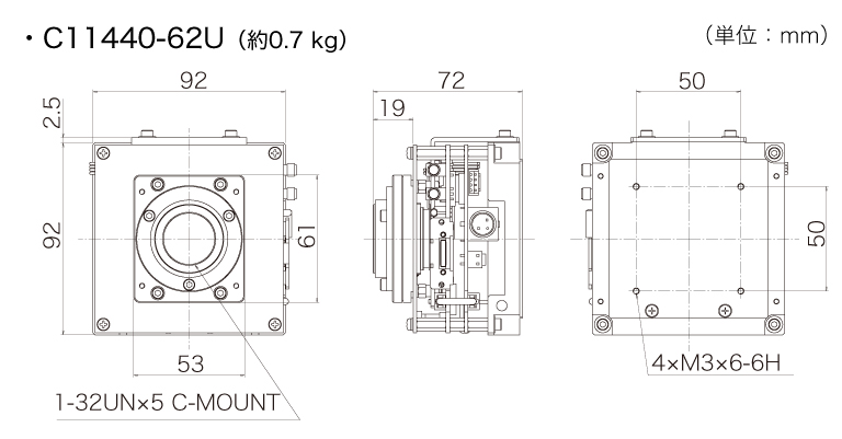 c11440-62u 外形寸法図