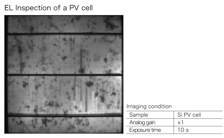 EL Inspection of a PV cell